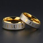 Christian Jesus Faith Cross Ring for Men