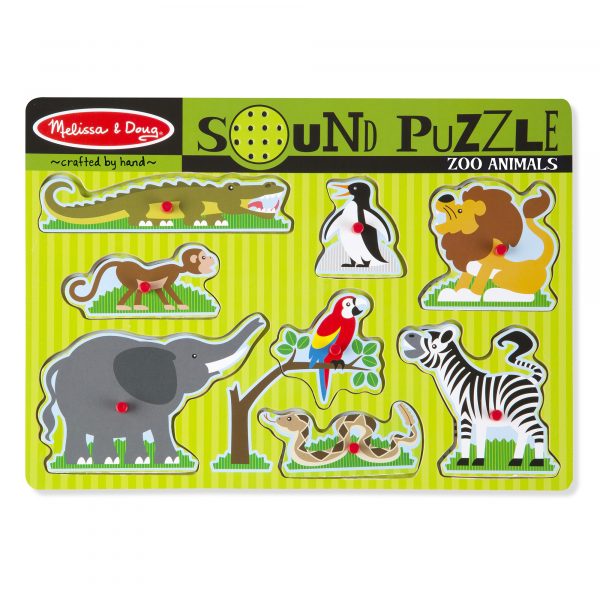 MELISSA & DOUG - Zoo Animals Sound Puzzle - 8 Pieces