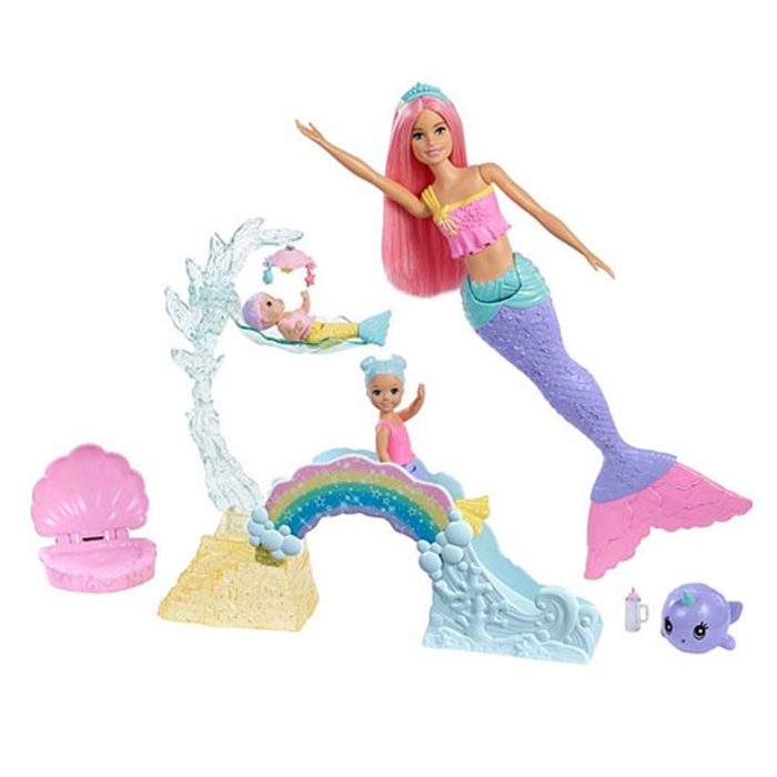 Barbie Dreamtopia Mermaid Nursery Playset with Barbie Mermaid Doll - FXT25
