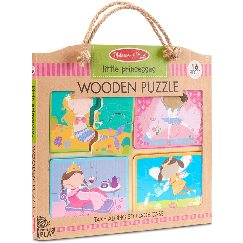 MELISSA & DOUG - Natural Play Wooden Puzzle: Little Princesses