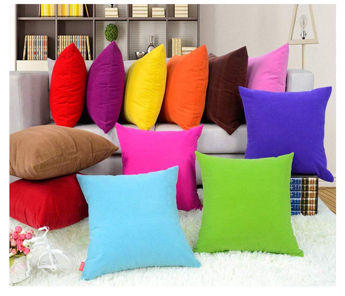 16*16 Luxury Sofa Pillow With Cushion Cover Pack (Micro fiber)